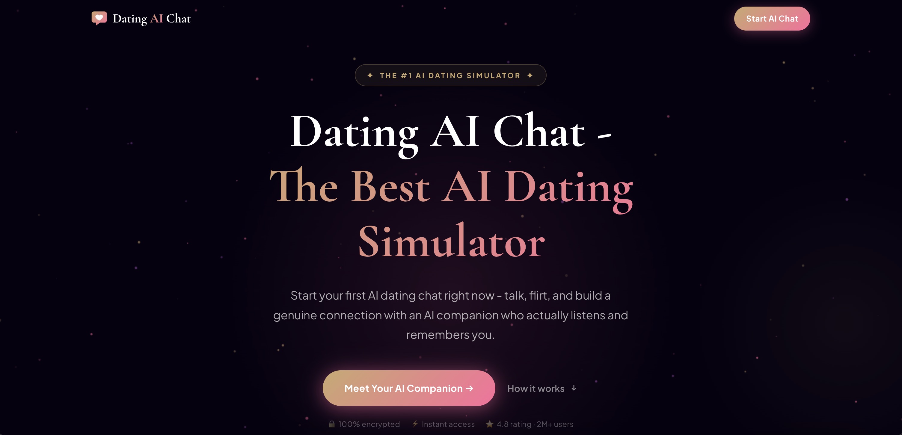 Captura de Dating AI