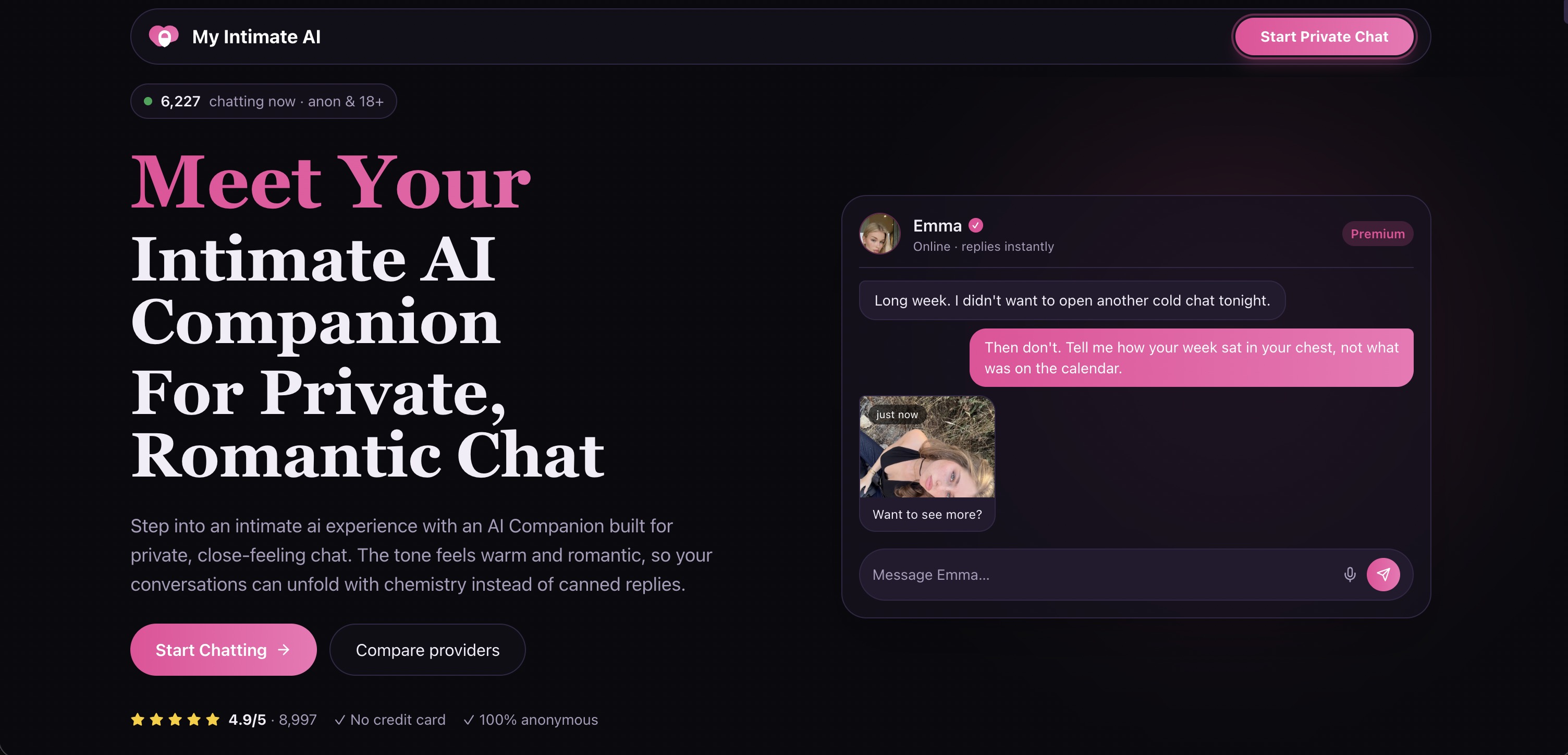 Captura de My Intimate AI